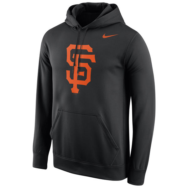 Men San Francisco Giants Nike Logo Performance Pullover Hoodie Black